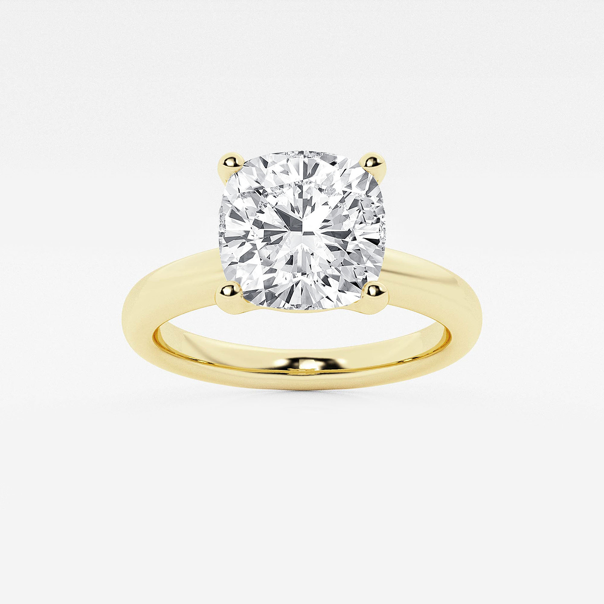 3 ctw Cushion Lab Grown Diamond Solitaire Engagement Ring